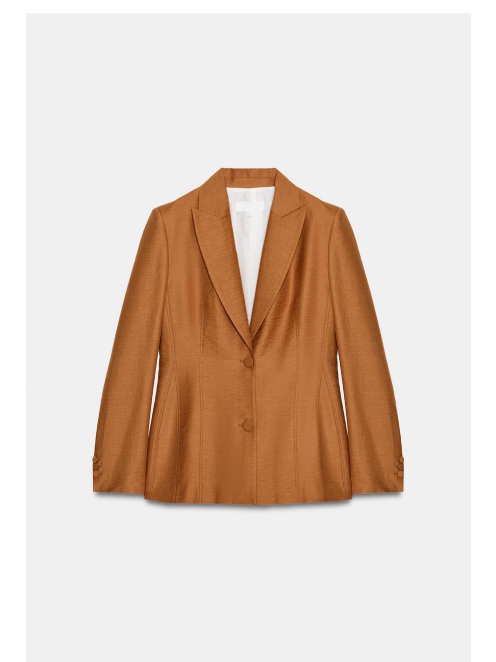Nwt zara linen blazer with cover button 2597/771